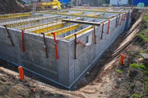 Concrete foundation for a commercial space in Houston, TX